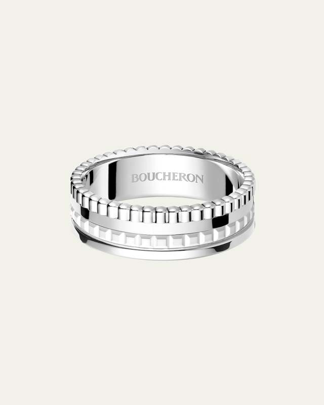 18K White Gold Quatre Double White Edition Small Ring